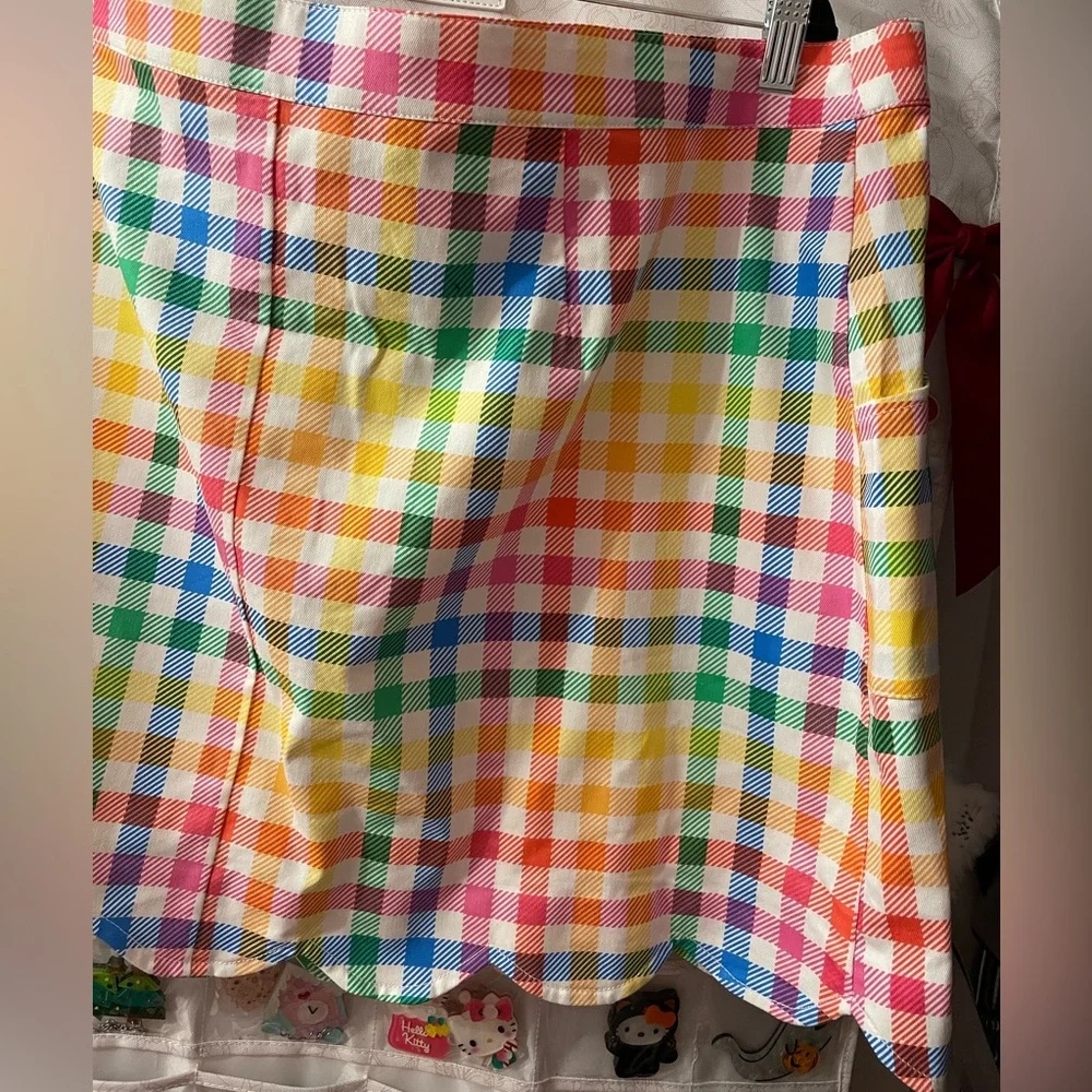 Unique Vintage Smak Parlour Rainbow Gingham Campus Mini Skirt - Picture 6 of 10